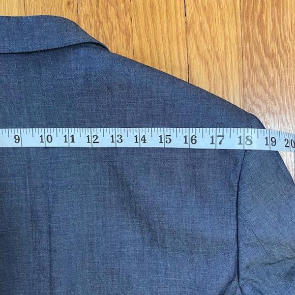 Express Photographer Tuxedo Blazer Blue Black Men 40R Slim Fit Satin Lapel - Picture 9 of 12